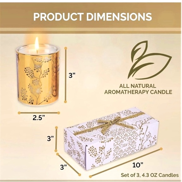 T & H Aromatherapy Decorative Scented Soy Candles Gift Set - Picture 5 of 7